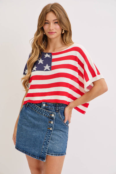 STAR & STRIPE  AMERICAN FLAG TOP