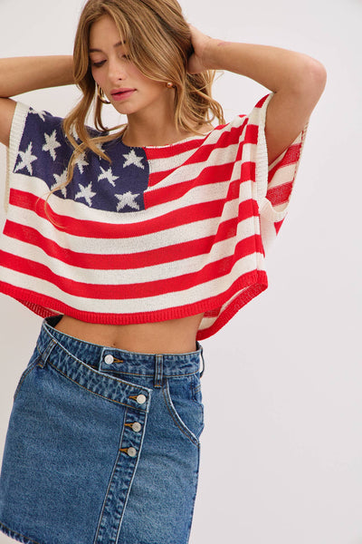 STAR & STRIPE  AMERICAN FLAG TOP