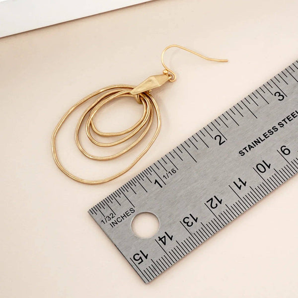 Metal Multi Circle Drop Dangle Earrings