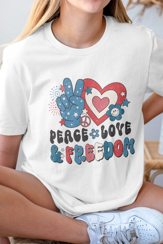 Peace, Love & Freedom Retro 4th of July