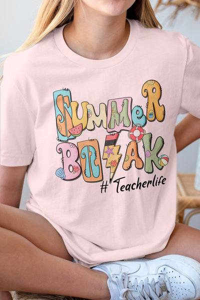 Summer Break teacherlife Graphic Tee