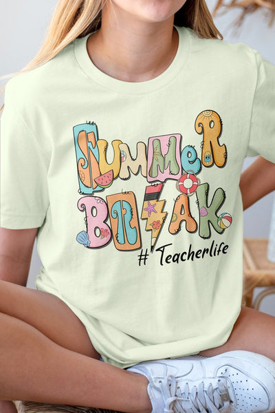 Summer Break teacherlife Graphic Tee