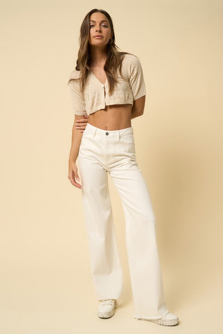 HIGH RISE WIDE LEG JEANS