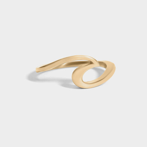 18K Gold Wave Ring