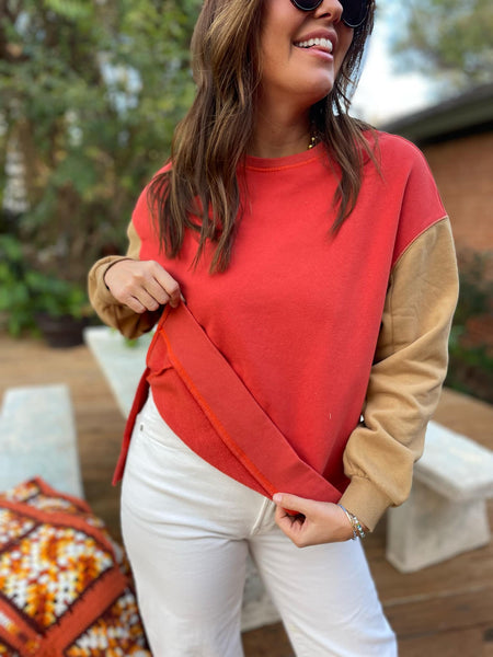 Scottie Two Tone Sweatshirt in Three Colors