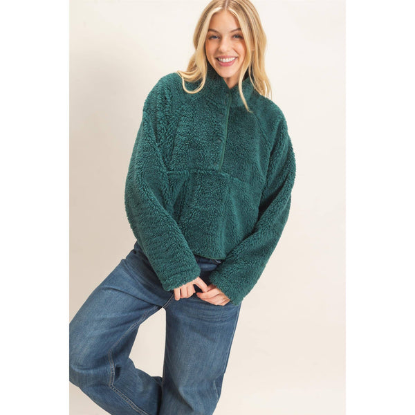 Half-Zip Sherpa Jacket