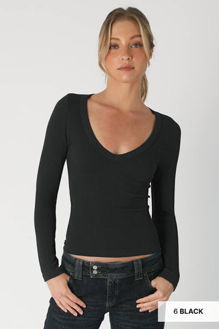 Deep V Neck Top