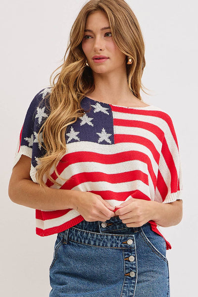STAR & STRIPE  AMERICAN FLAG TOP