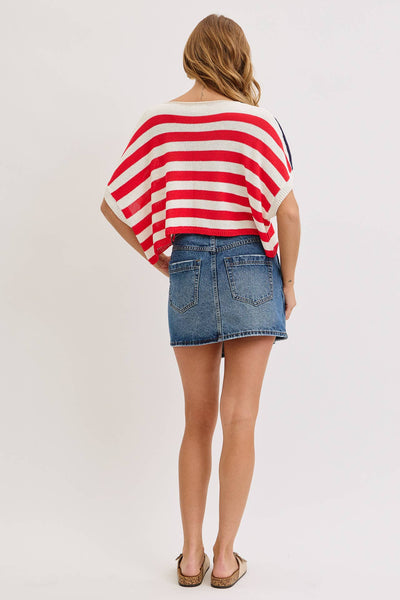 STAR & STRIPE  AMERICAN FLAG TOP