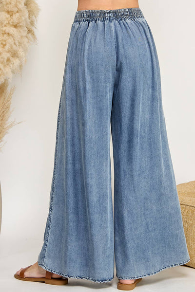 DENIM PALAZZO PANTS