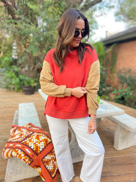 Scottie Two Tone Sweatshirt in Three Colors