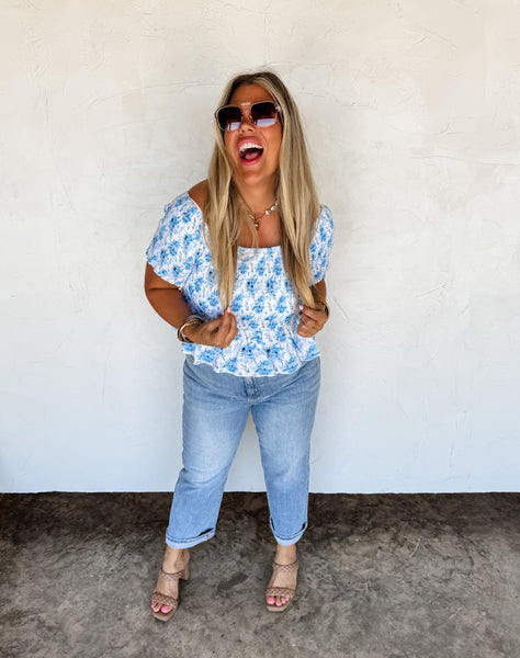 PREORDER: Essie Floral Smocked Top