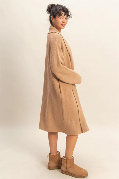 Longline Open Front Duster Sweater