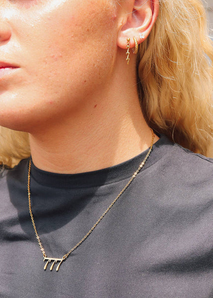 18K Gold PVD Stainless Steel Angel Number Necklace