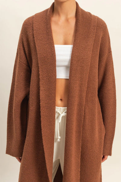 Longline Open Front Duster Sweater