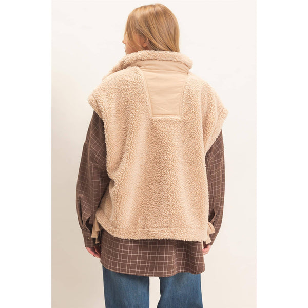 Sherpa Vest With Snap Closure