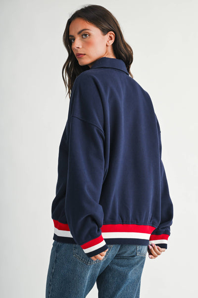 USA Graphic Half Zip Sweatshirt