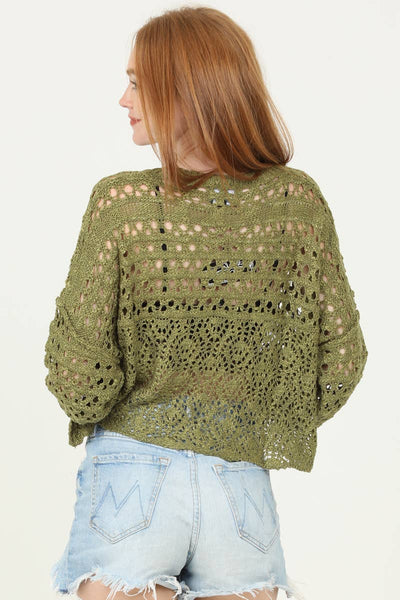 Driftwood Open Knit Pullover