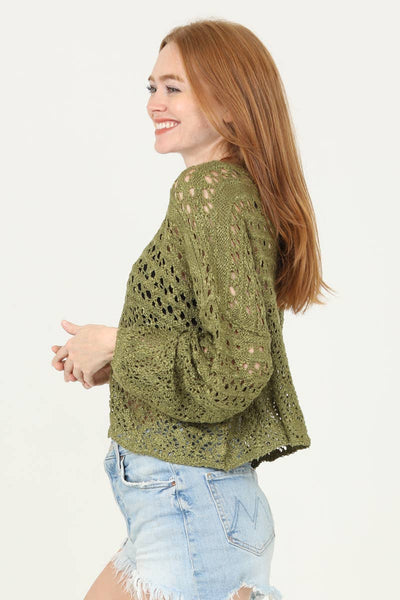 Driftwood Open Knit Pullover