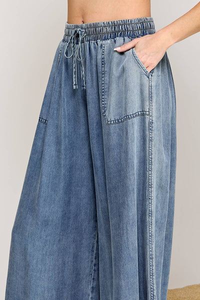 DENIM PALAZZO PANTS