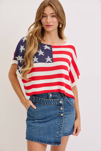 STAR & STRIPE  AMERICAN FLAG TOP