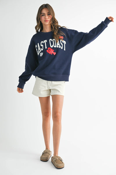 East Coast Graphic Fleece Pullover