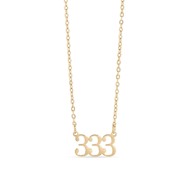 18K Gold PVD Stainless Steel Angel Number Necklace