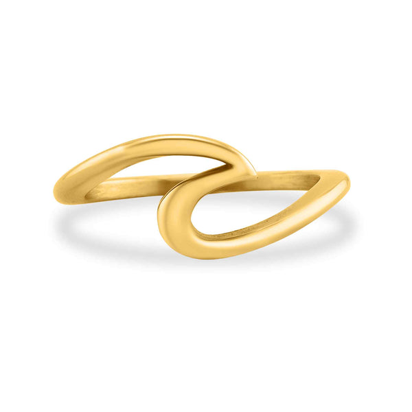 18K Gold Wave Ring