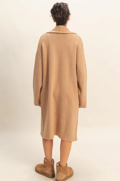 Longline Open Front Duster Sweater
