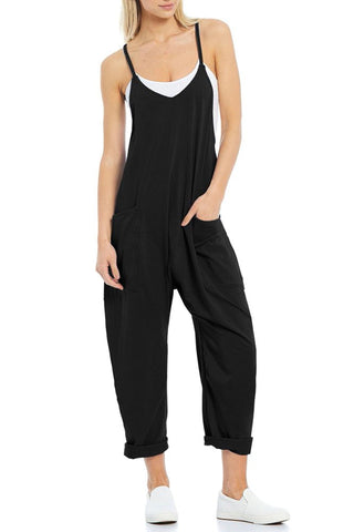 V Neck Loose Jumpsuit