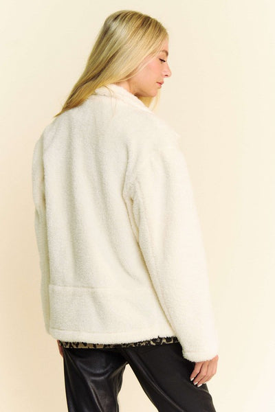 Davi & Dani Faux Fur Zip Up Jacket