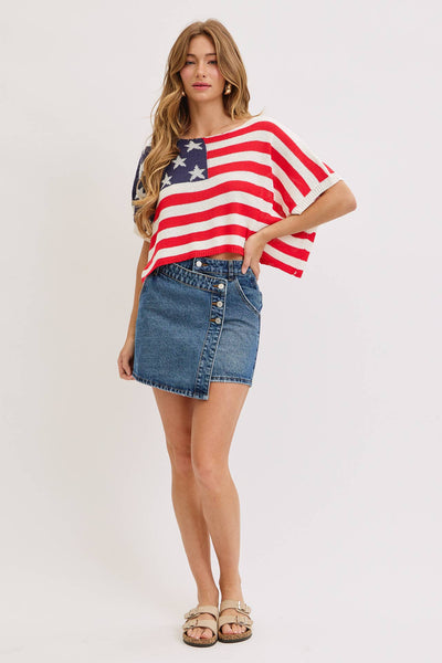 STAR & STRIPE  AMERICAN FLAG TOP