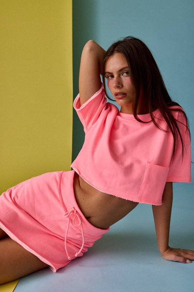 Crop T-Shirt and Skort Set
