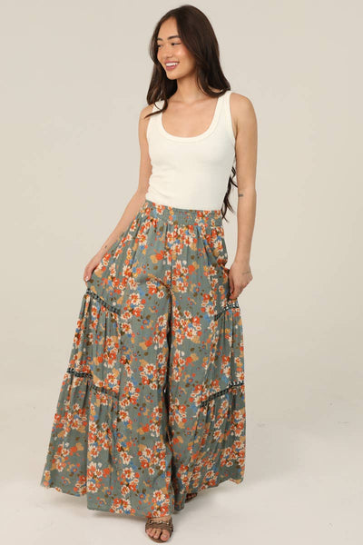 Coastal Garden Wide Leg Pants