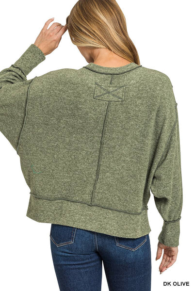 Brushed Melange Hacci Oversized Sweater