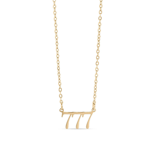 18K Gold PVD Stainless Steel Angel Number Necklace