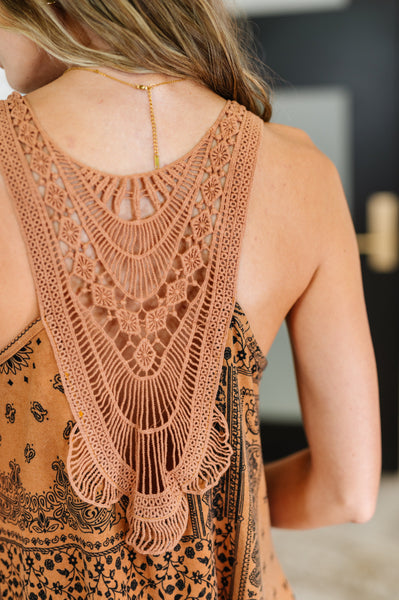 Barely Bohemian Lace Detail Tank