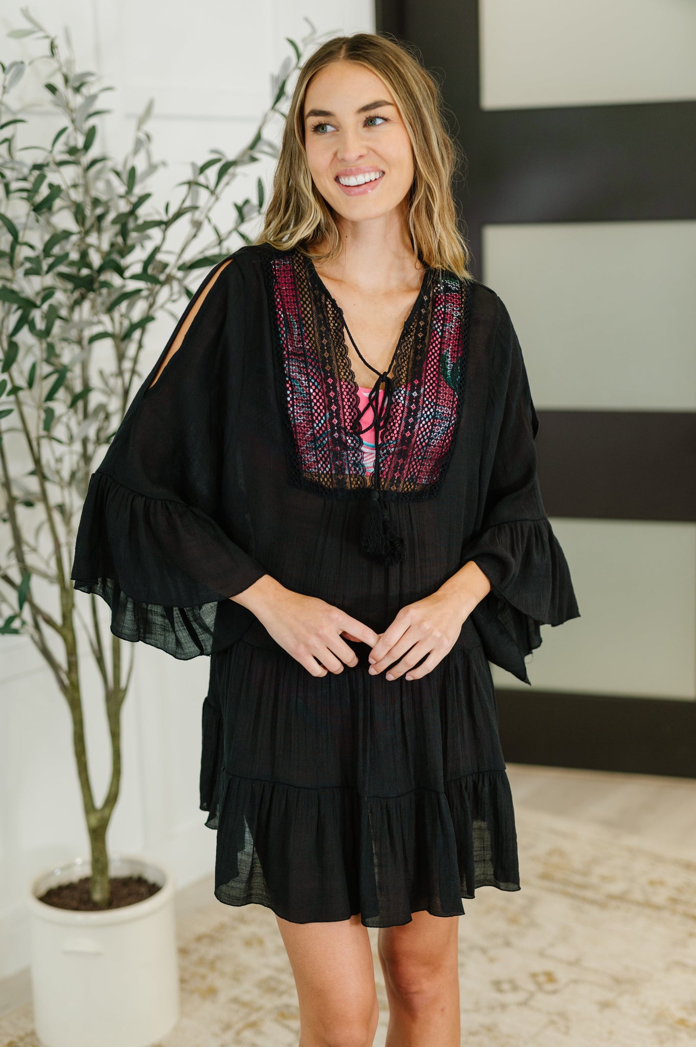 Boheme Bay Swim Cover Up in Black