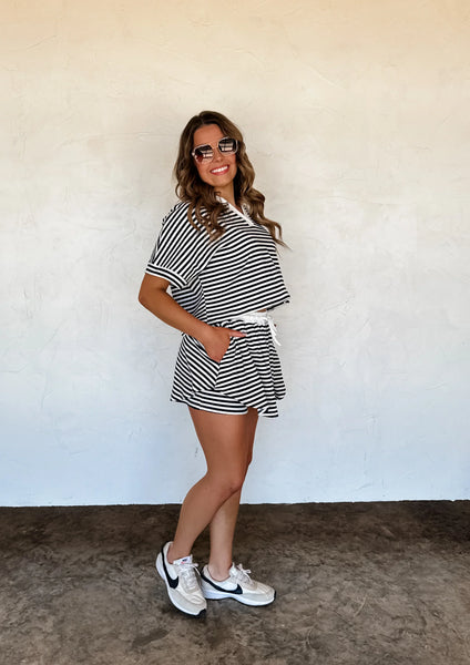 Harbor Stripe Skort Set in Two Colors