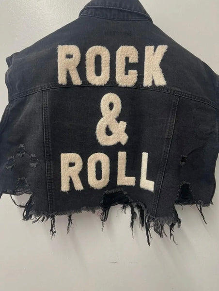 Rock and Roll Crop Denim Vest