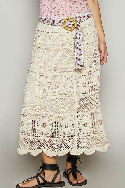 Various stitch pattern crochet roomy fit skirt