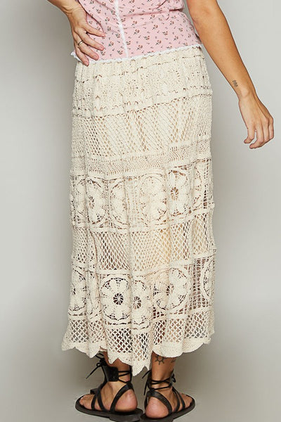 Various stitch pattern crochet roomy fit skirt