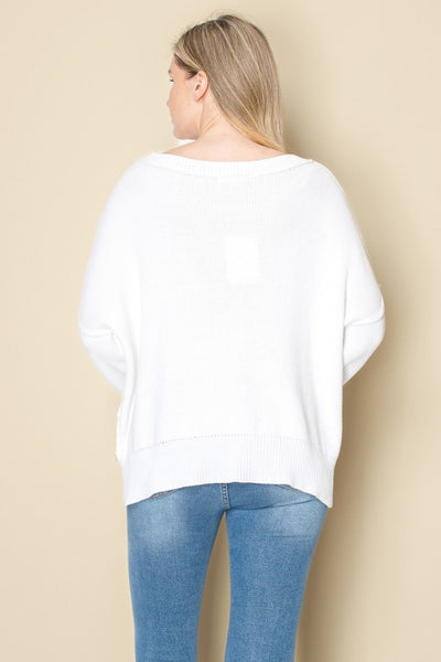 Flag Crochet Knit Sweater Top