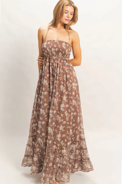 Smocked Floral Maxi Dress