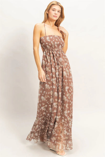 Smocked Floral Maxi Dress