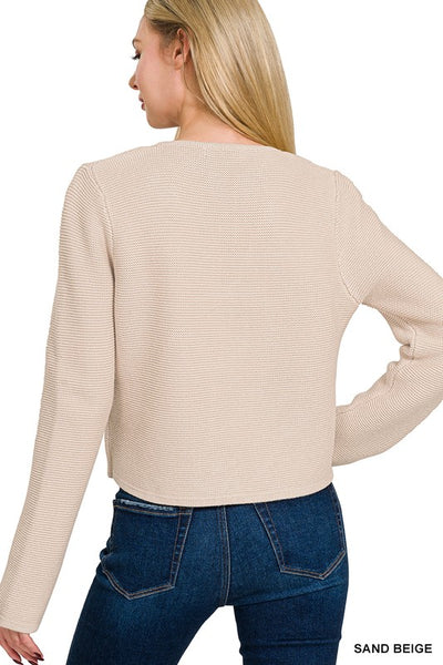 Tie Front Sweater Cardigan