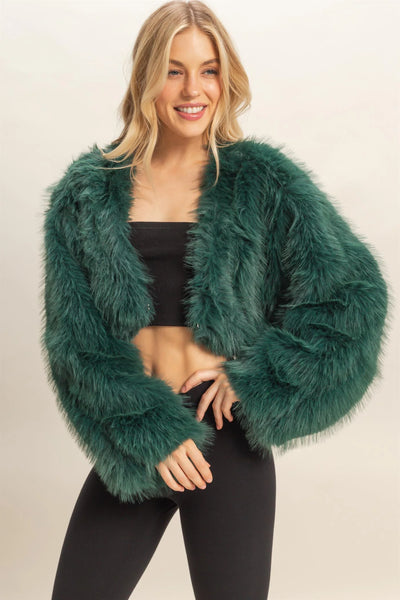 Faux Fur Cropped Jacket