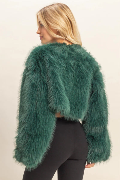 Faux Fur Cropped Jacket