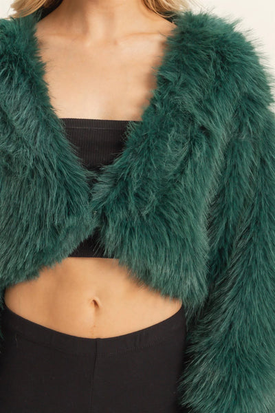 Faux Fur Cropped Jacket