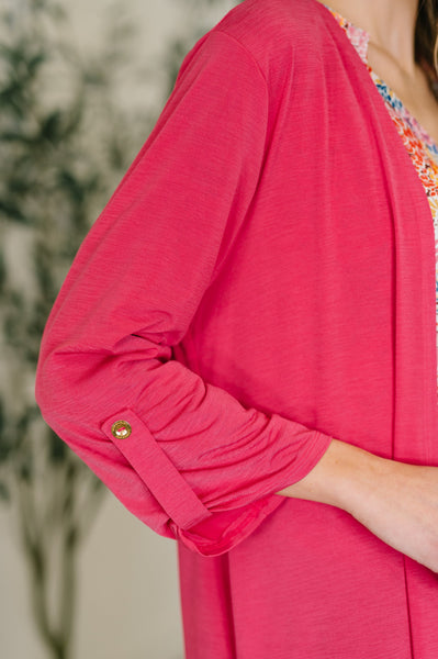 Lizzy Cardigan in Fuchsia